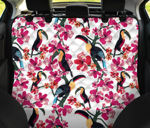 Toucan Flower Design Pattern Dog Car Seat Covers