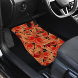 Fire Flame Pattern Front And Back Car Mats