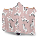 Cute Zebra Pattern Hooded Blanket