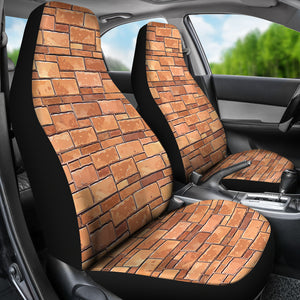 Brick Printed Pattern Print Design 04 Universal Fit Car Seat Covers