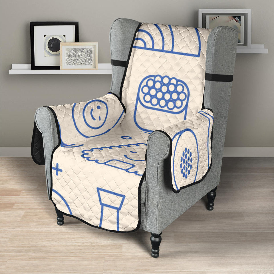 Cute sushi icon pattern Chair Cover Protector