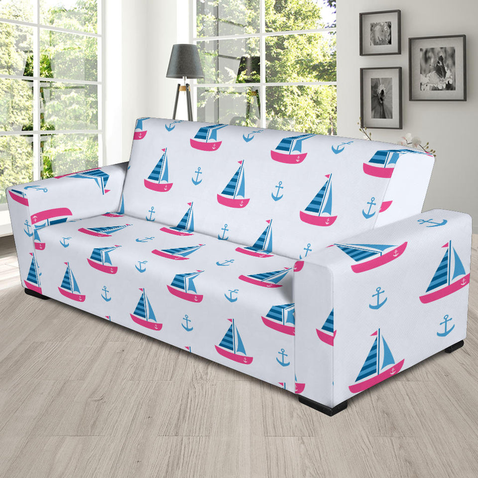 Sailboat Anchor Pattern Sofa Slipcover