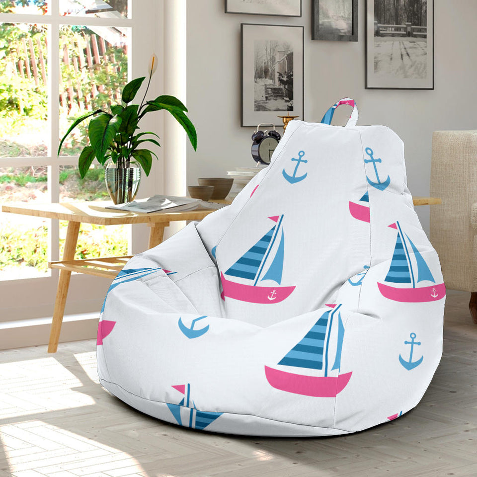 Sailboat Anchor Pattern Bean Bag Cover