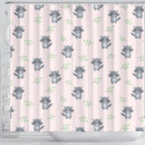 Cute Raccoons Leaves Pattern Shower Curtain Fulfilled In US