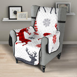 Deer tree snowflakes chrismas pattern Chair Cover Protector
