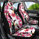 Toucan Flower Design Pattern  Universal Fit Car Seat Covers