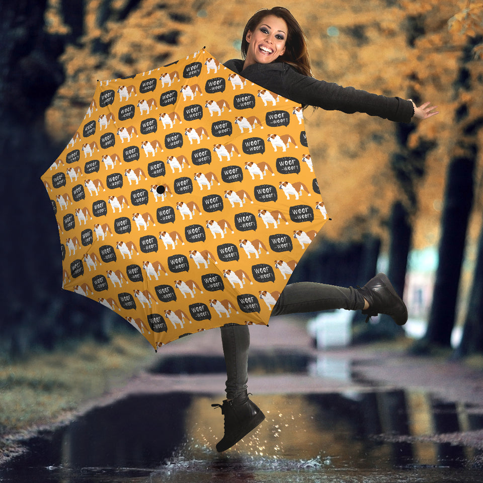 English Bulldog Pattern Print Design 04 Umbrella