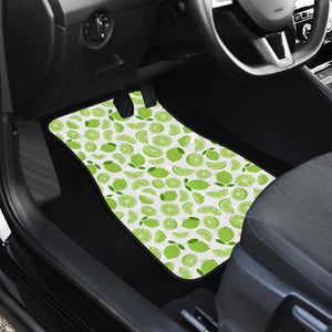 Lime Design Pattern Front Car Mats