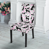 Greyhound Pattern Print Design 02 Dining Chair Slipcover