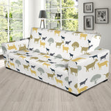 Silhouettes Of Goat And Tree Pattern Sofa Slipcover