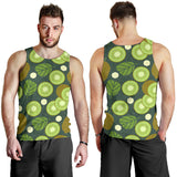 Whole sliced kiwi leave and flower Men Tank Top