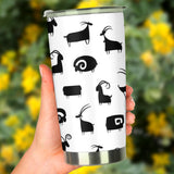 Goat Ram Pattern Tumbler