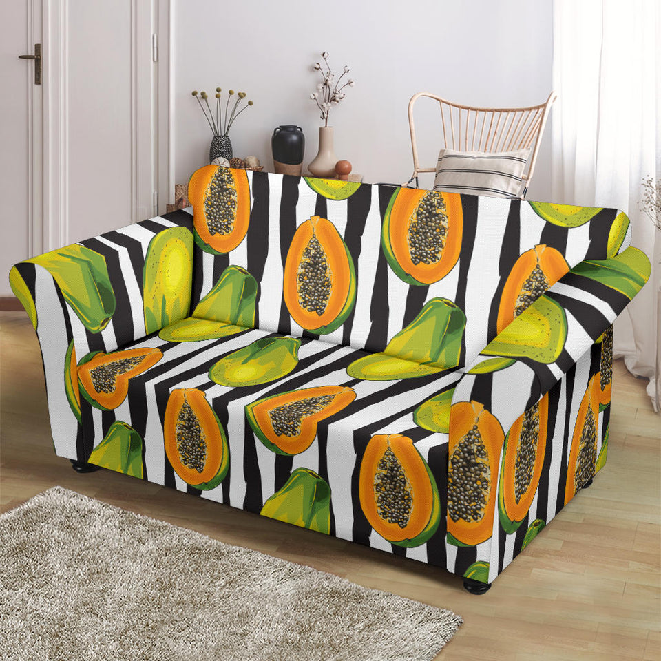 Papaya Design Pattern Loveseat Couch Slipcover