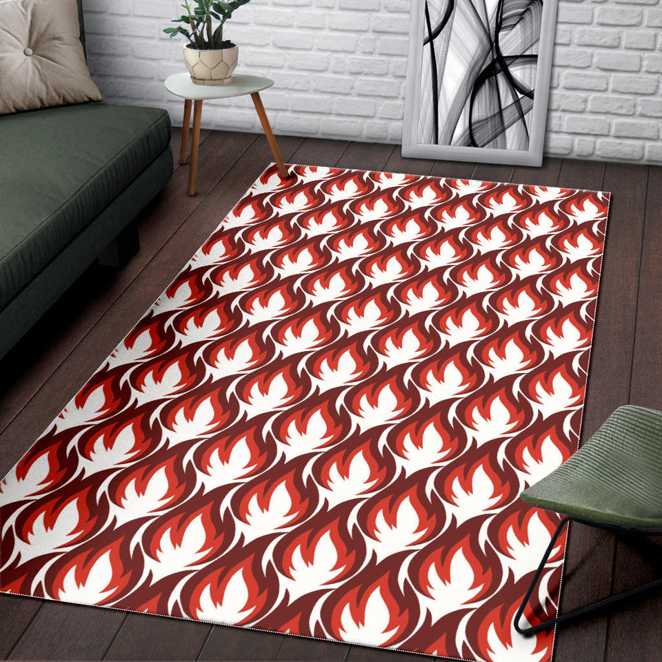 Fire Flame Symbol Design Pattern Area Rug