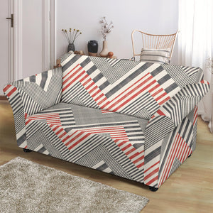 Zigzag Chevron Striped Pattern Loveseat Couch Slipcover