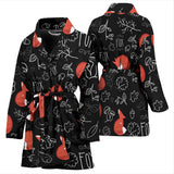 Fox Sleeping Fox Pattern Women'S Bathrobe