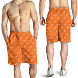 Engine Piston Orange Background Pattern Print Design 05 Men Shorts