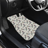 Pigeon Pattern Print Design 04 Front Car Mats
