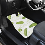 Cucumber Sketch Pattern Front And Back Car Mats