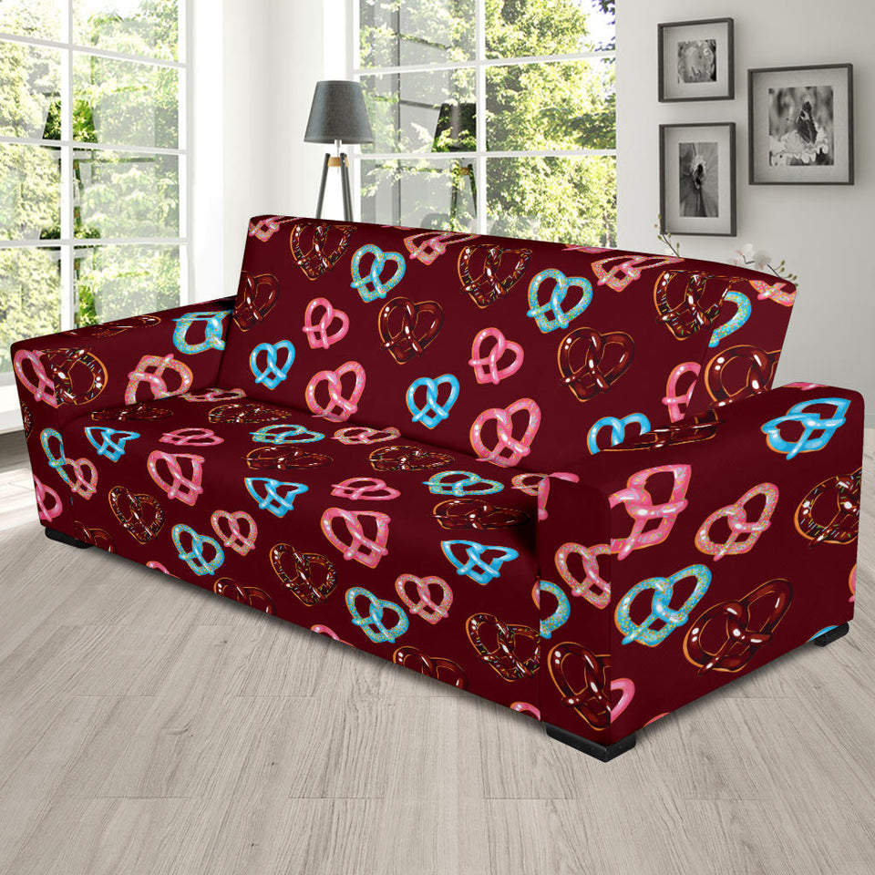 Pretzels Pattern Print Design 05  Sofa Slipcover