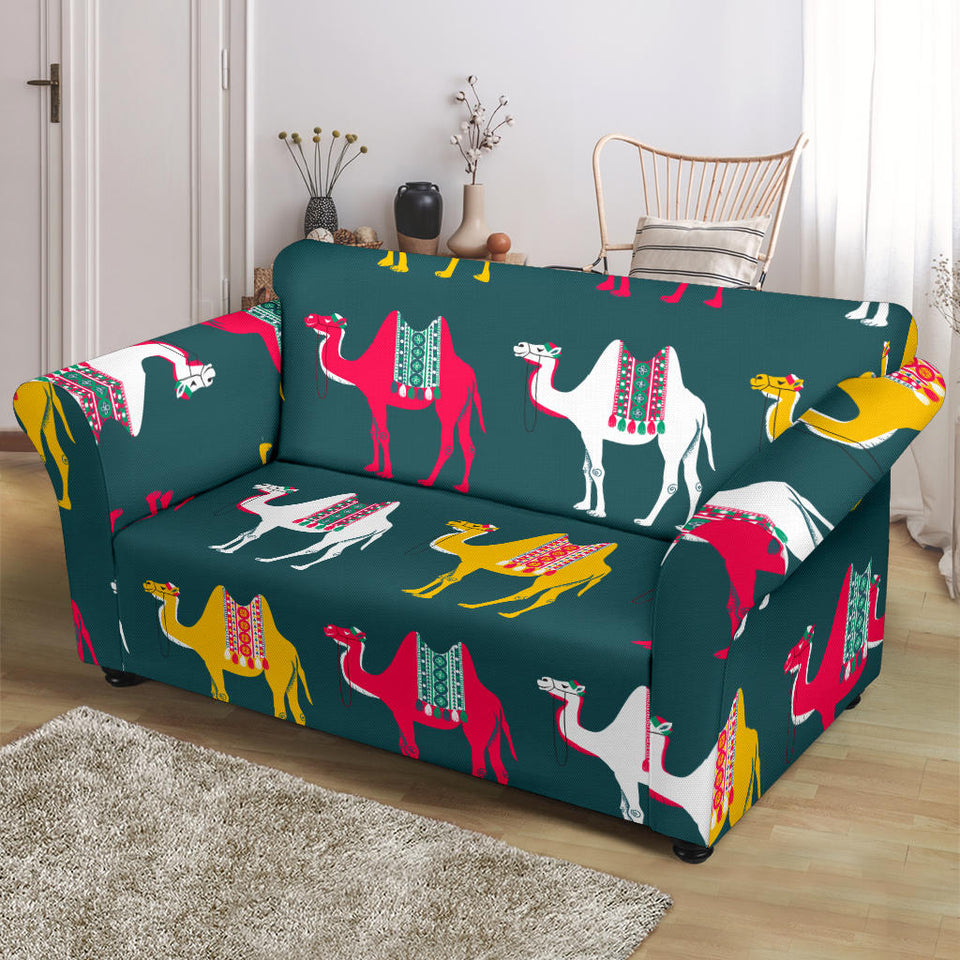 Camel Pattern Loveseat Couch Slipcover