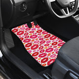 Lips Pattern Print Design 01 Front and Back Car Mats