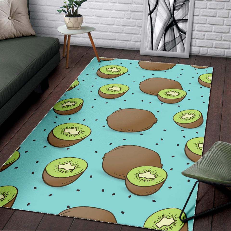 Kiwi Blue Background Area Rug
