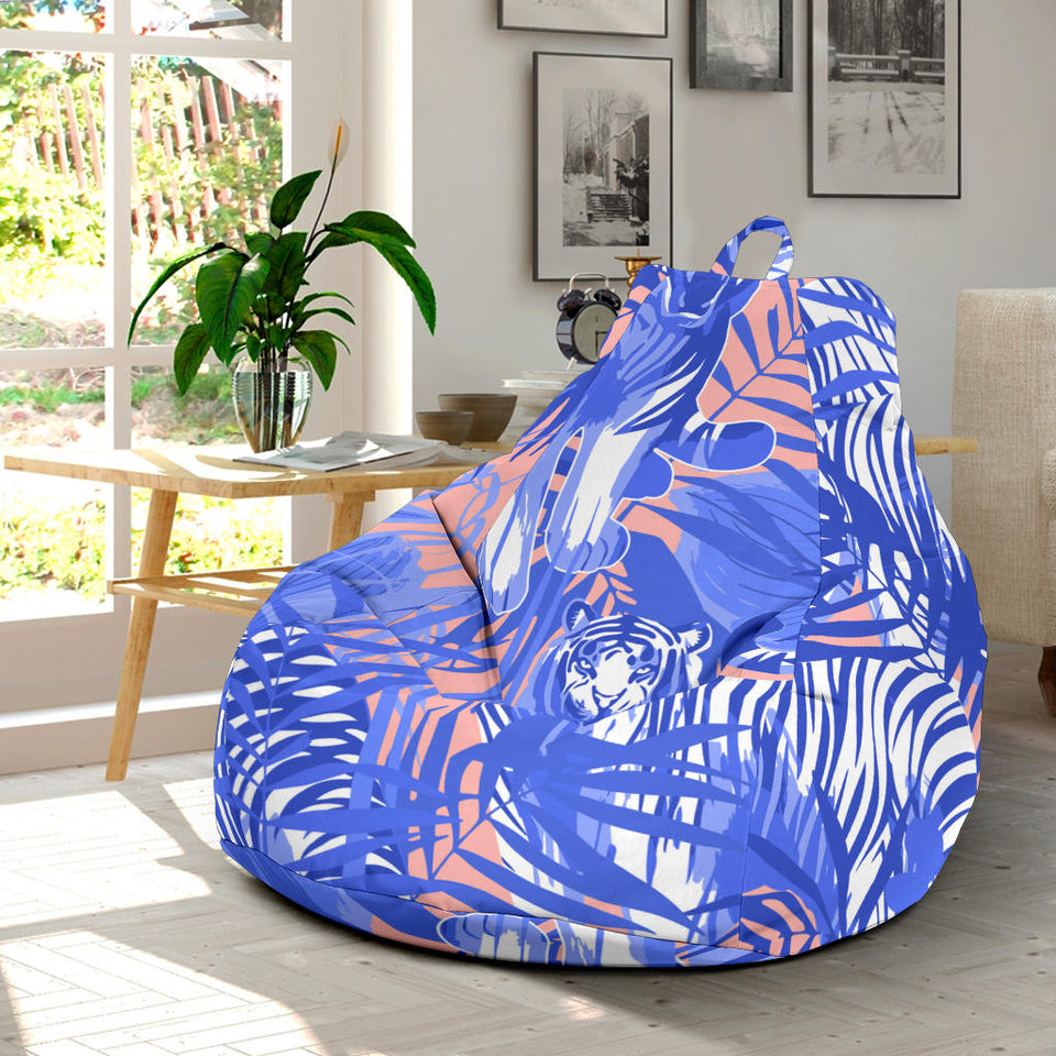 White Bengal Tigers Pattern Bean Bag Cover