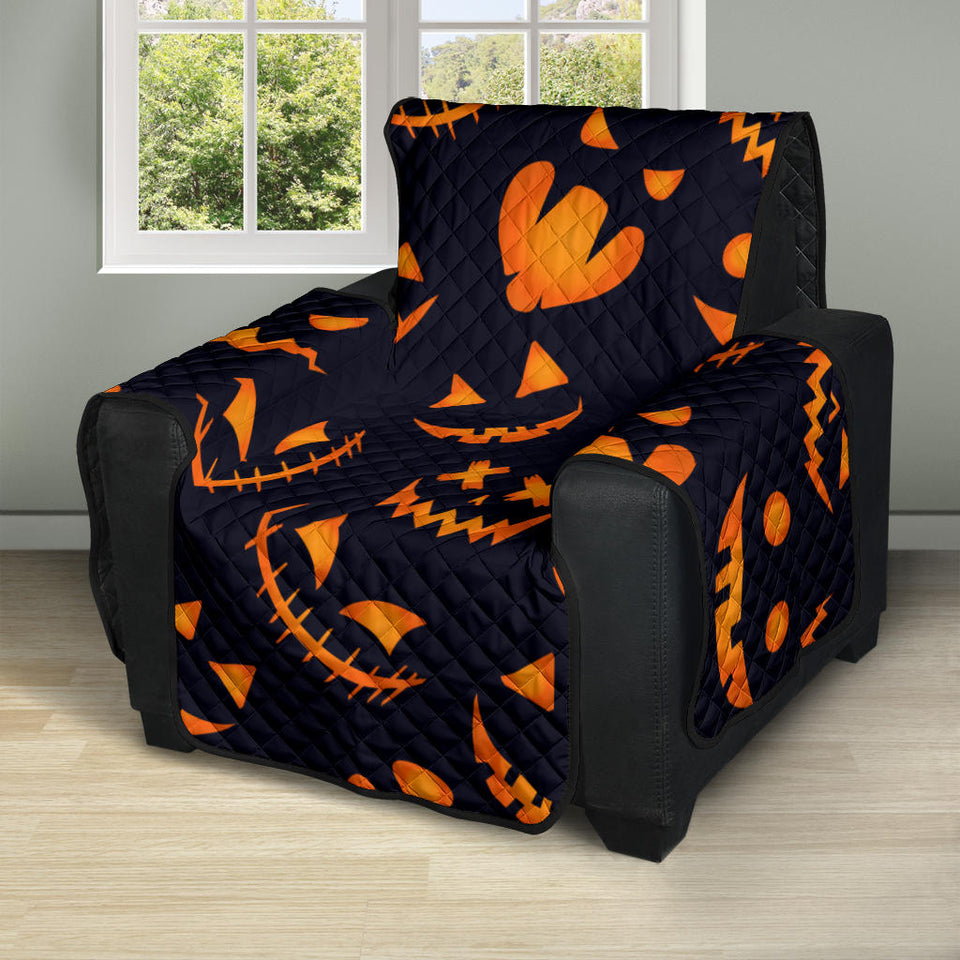 Halloween pattern Pumpkin background Recliner Cover Protector