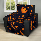 Halloween pattern Pumpkin background Recliner Cover Protector
