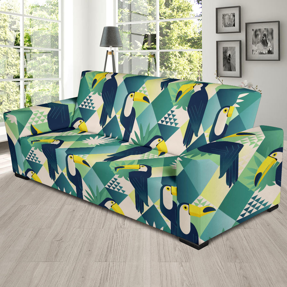 Toucan Tropical Leaves Design Pattern  Sofa Slipcover