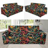 Colorful Snake Plant Pattern Sofa Slipcover