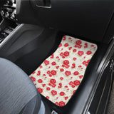 Rose Pattern Print Design 01 Front and Back Car Mats