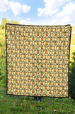 English Bulldog Pattern Print Design 02 Premium Quilt