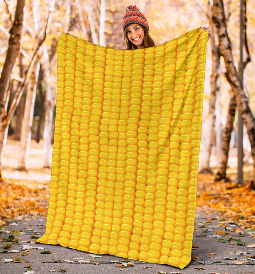Corn Pattern Print Design 04 Premium Blanket