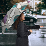 Bowling Ball And Pin Gray Background Umbrella