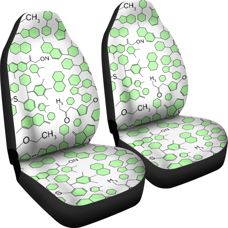 Chemistry Periodic Table Pattern Print Design 03 Universal Fit Car Seat Covers