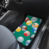 Billiard Ball Pattern Print Design 01 Front and Back Car Mats