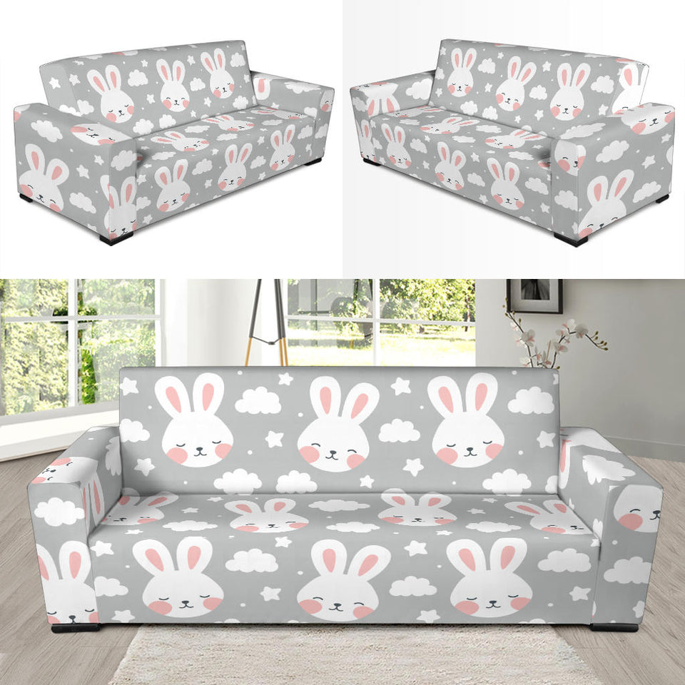 Rabbit Cloud Pattern Sofa Slipcover