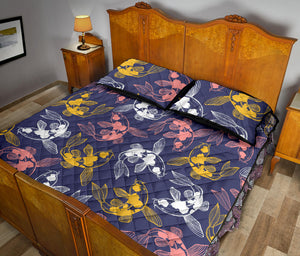 Koi Fish Carp Fish pattern Quilt Bed Set