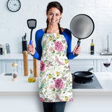 Hand Drawn Butterfly Rose Adjustable Apron