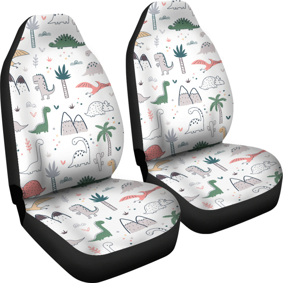 Cute Cartoon Dinosaurs Tree Pattern Universal Fit Car Seat Covers
