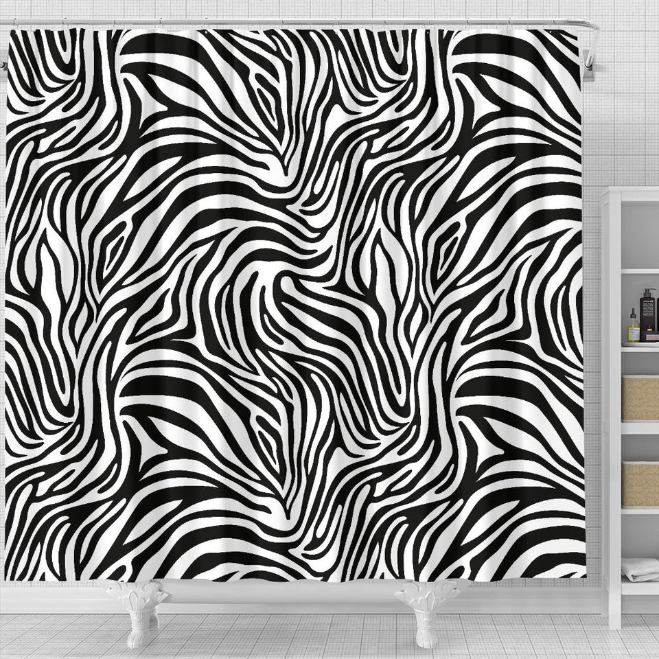 Zebra Skin Pattern Shower Curtain Fulfilled In US