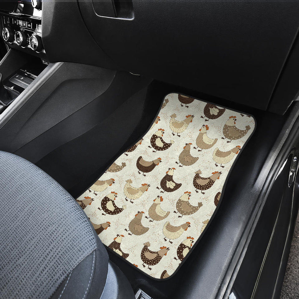 Cute Rooster Chicken Cock Front Car Mats