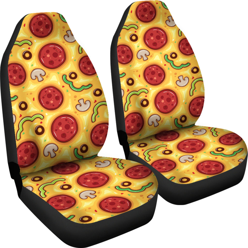 Pizza Texture Pattern  Universal Fit Car Seat Covers