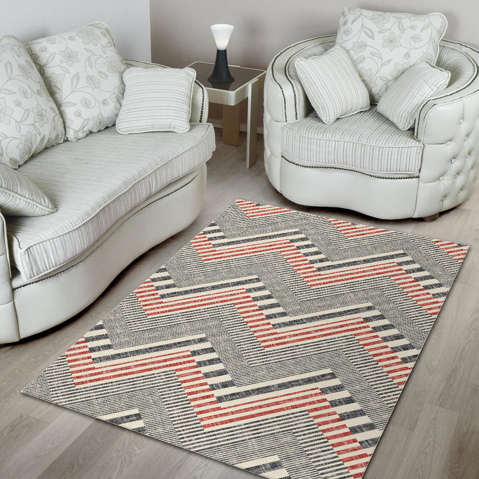 Zigzag Chevron Striped Pattern Area Rug