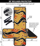 Kangaroo Australian aboriginal art pattern Recliner Cover Protector
