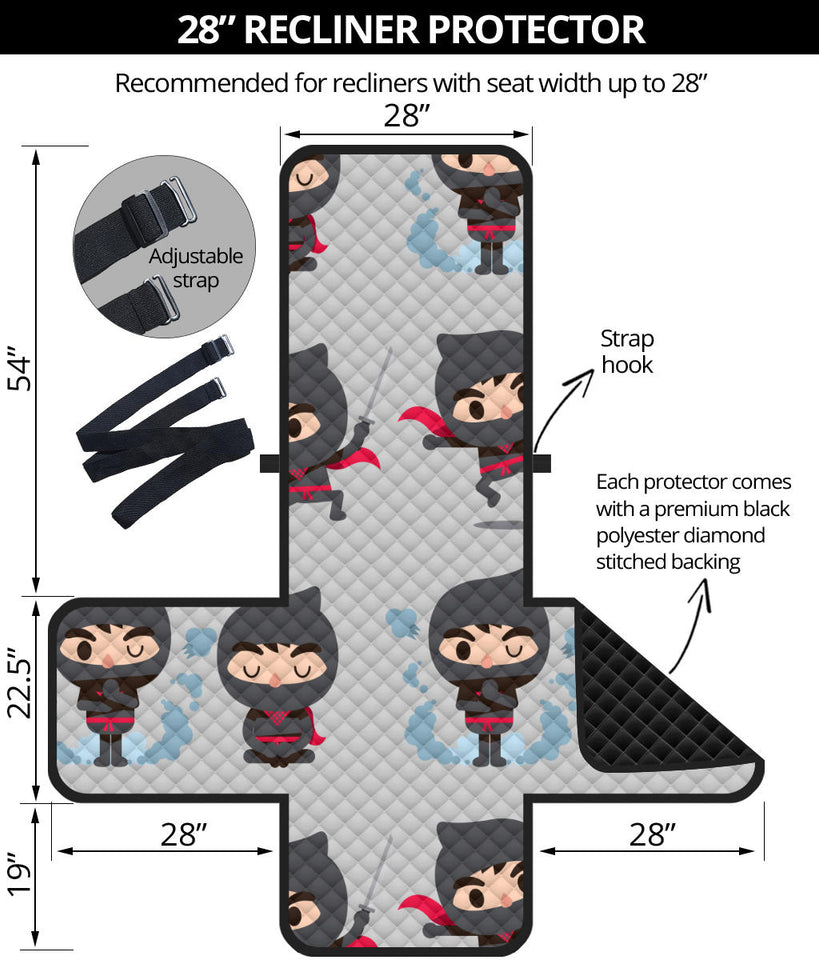 Cute ninja pattern Recliner Cover Protector