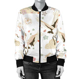 Beautiful Japanese Cranes Pattern Women'S Bomber Jacket