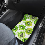 Watercolor Kiwi Pattern Front And Back Car Mats